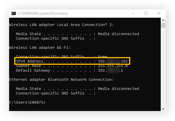 check free ip address network cmd